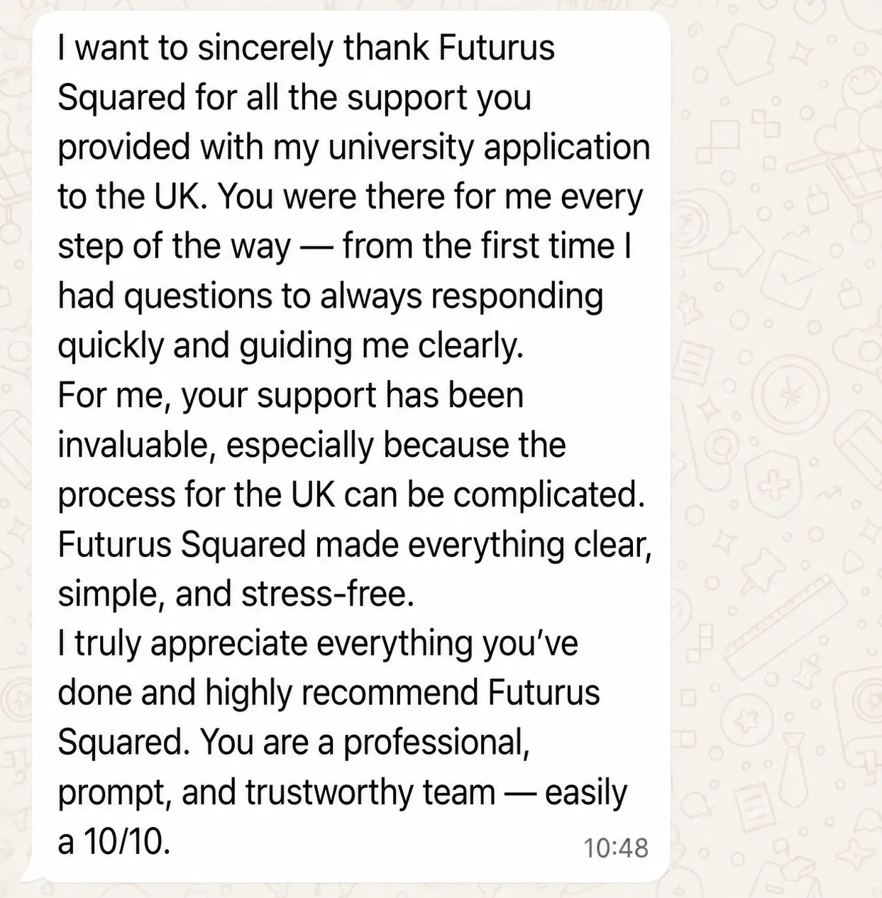 Message from a Futurus Squared student